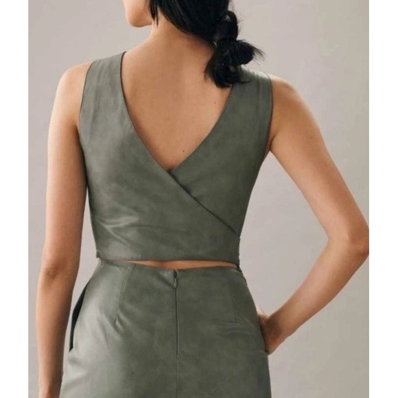 Anthropologie - Avec Les Filles Cross-Back Romper - Faux Leather Women's Size S - Picture 2 of 13